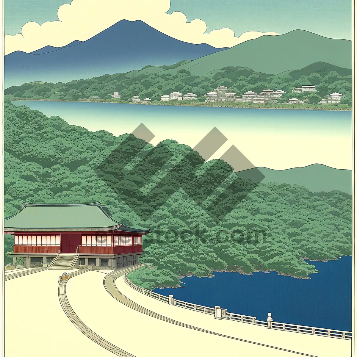 Picture of Tropical Paradise: Majestic View of Coastal Mountains