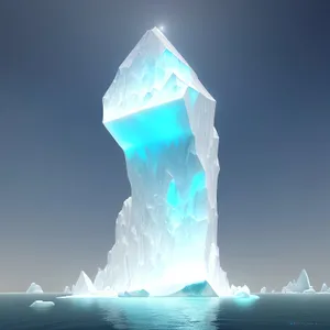 Majestic Frozen Ocean Landscape under Clear Winter Sky