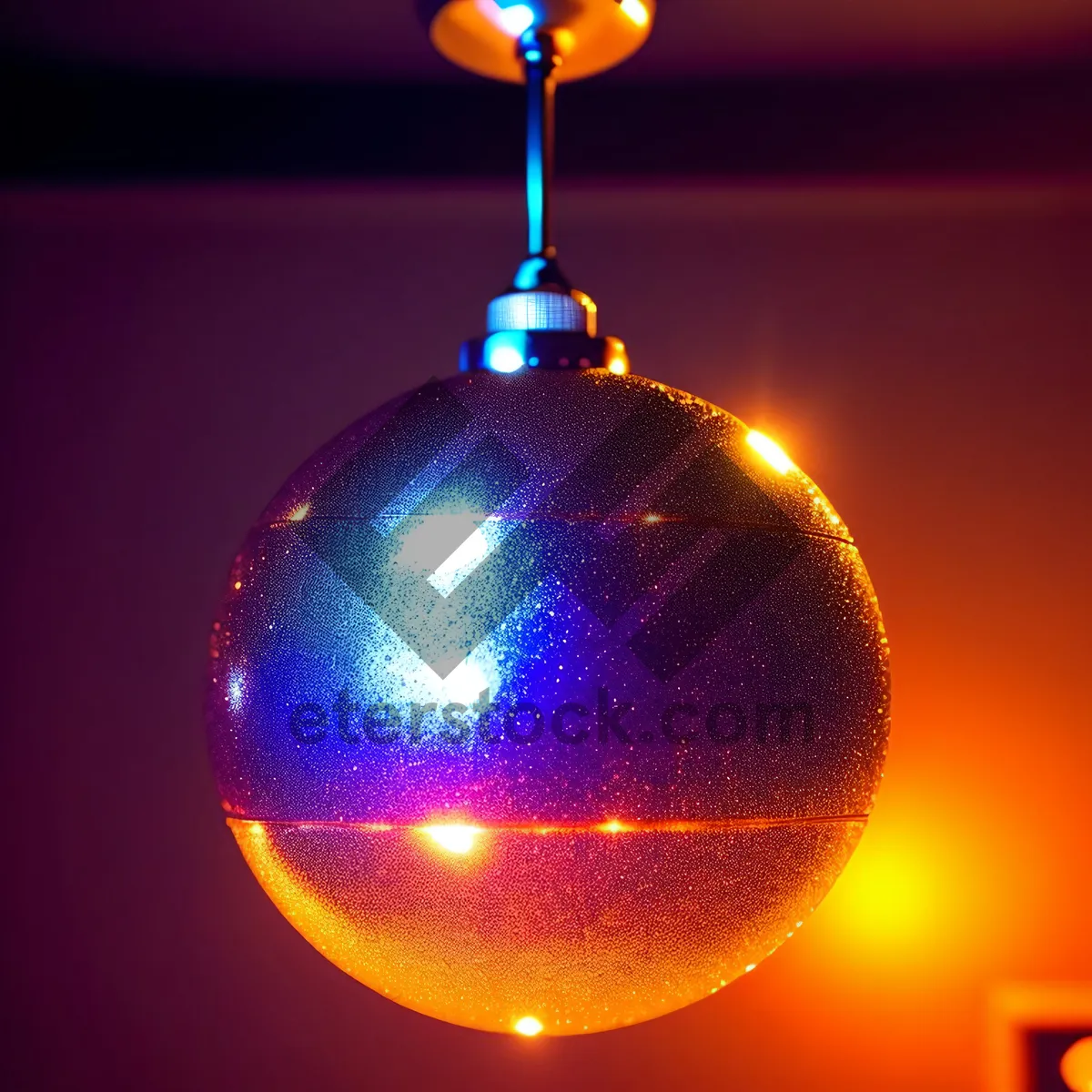 Picture of Festive Holiday Bauble Shimmering with Celebration