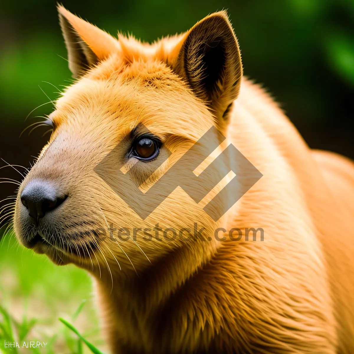 Picture of Adorable Brown Terrier Puppy Hunting Dog