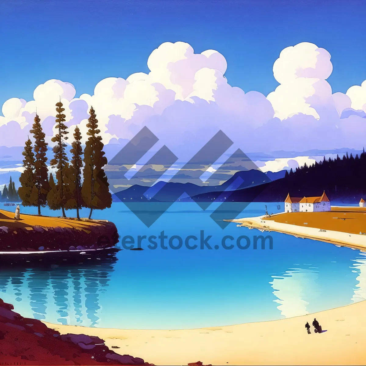 Picture of Serene Sunset Over Tropical Beach