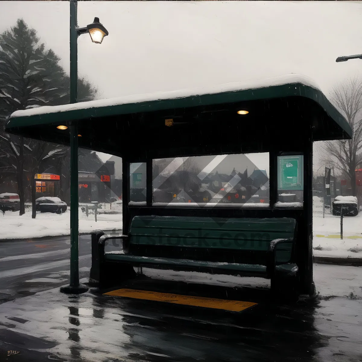 Picture of Urban Transport Vehicles in a Gas Station