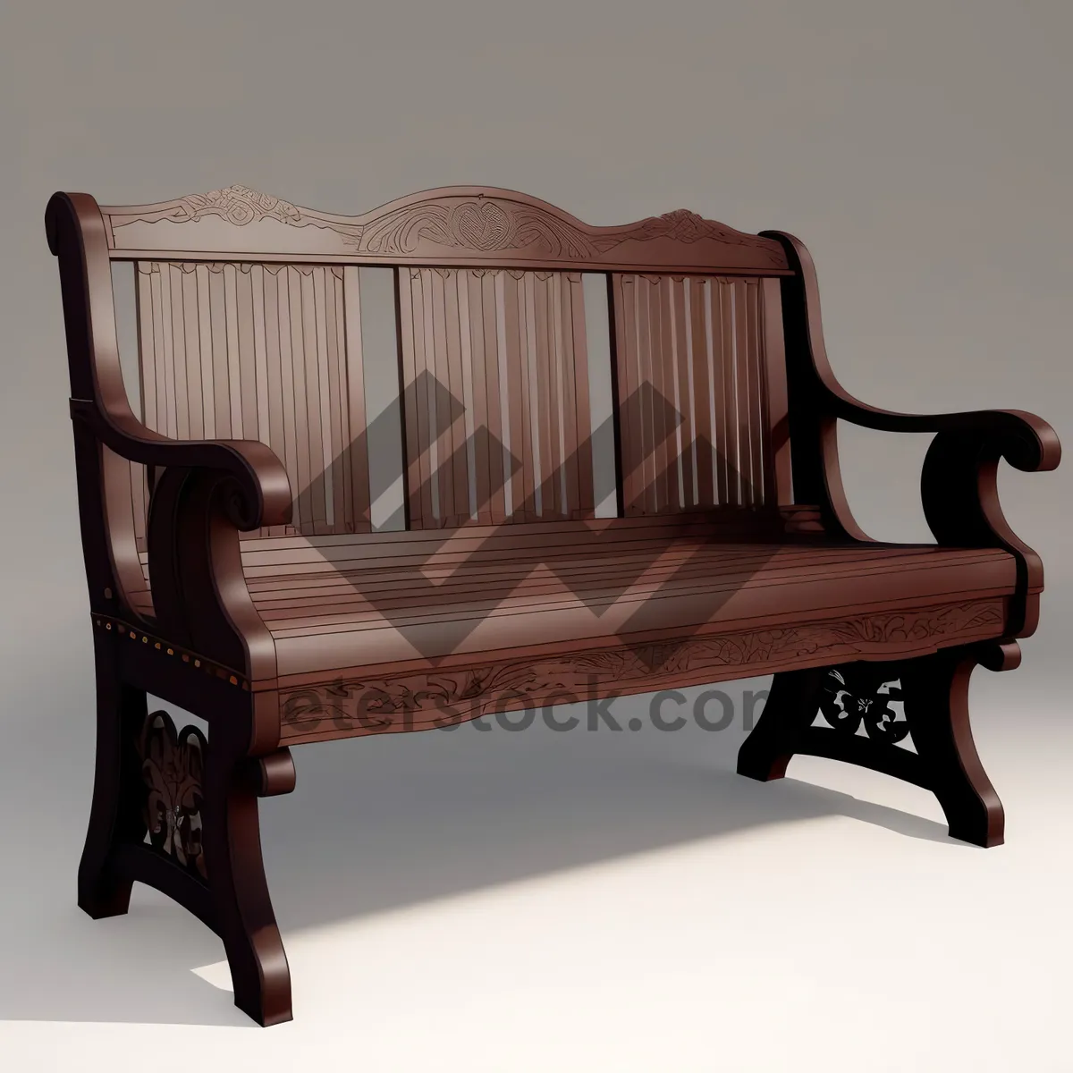 Picture of Antique Wooden Convertible Sofa: Classic Comfort for Your Home