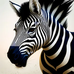 Striped Equine Beauty in South African Wilderness