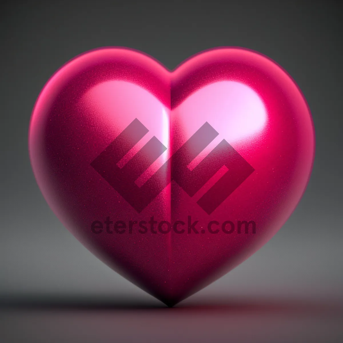 Picture of Shiny Heart Icon: A Romantic Valentine's Day Symbol