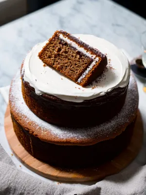 Decadent Chocolate Cake Slice with Homemade Chocolate Sauce