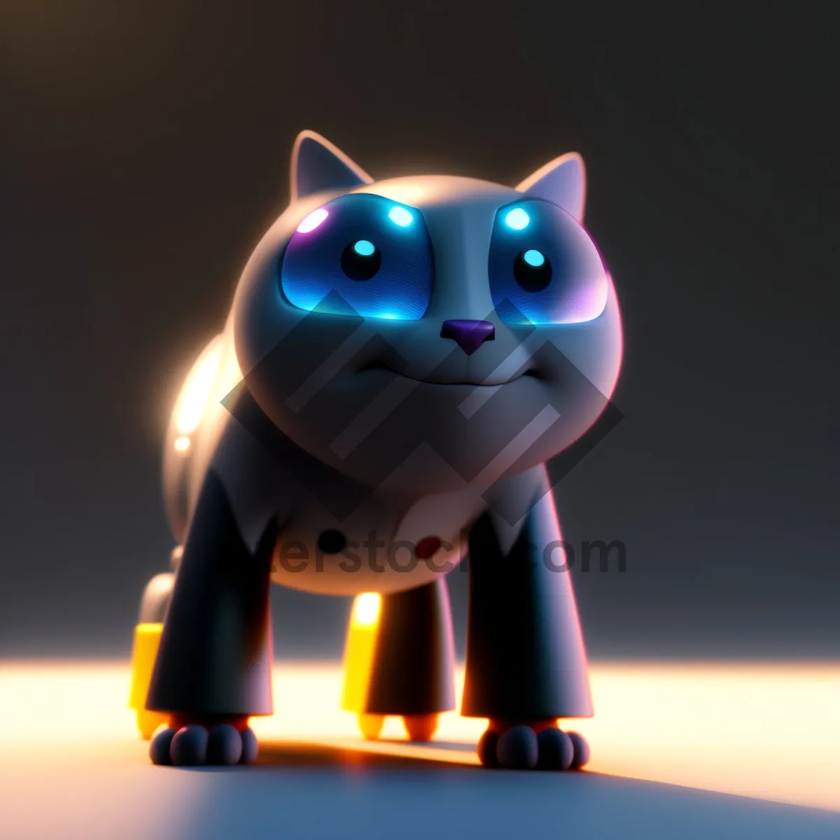 Picture of Cute Cartoon 3D Automaton Character Icon