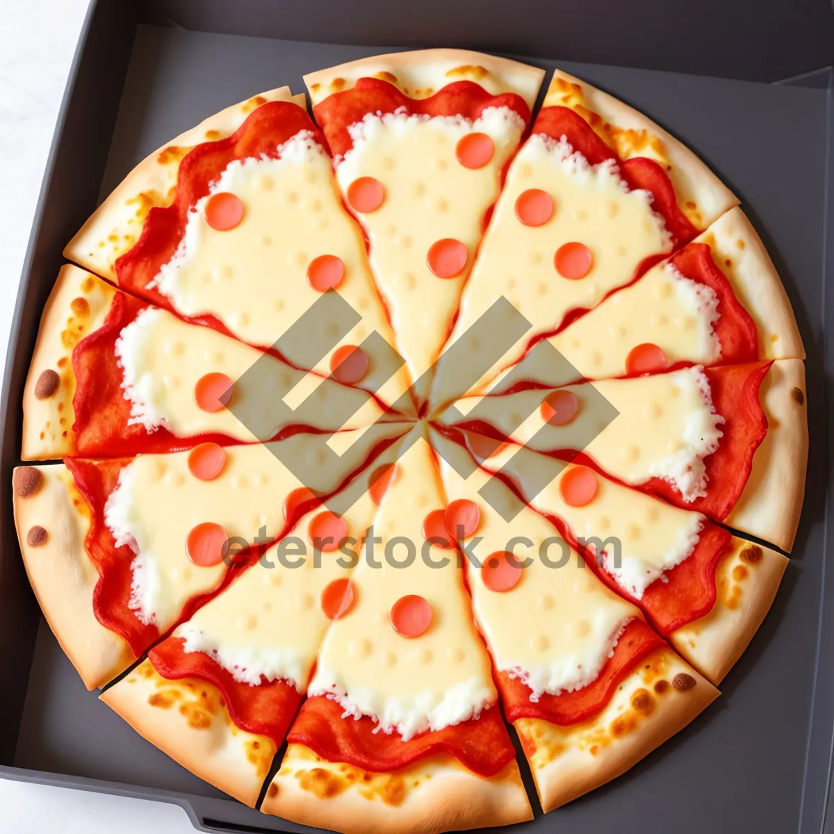 Picture of Delicious Pizza Slice with Tasty Toppings