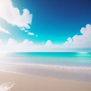 Serene Summer Seascape with Colorful Clouds