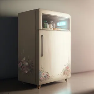 Modern Kitchen Refrigerator: Stylish Home Appliance with Safe Interior Storage