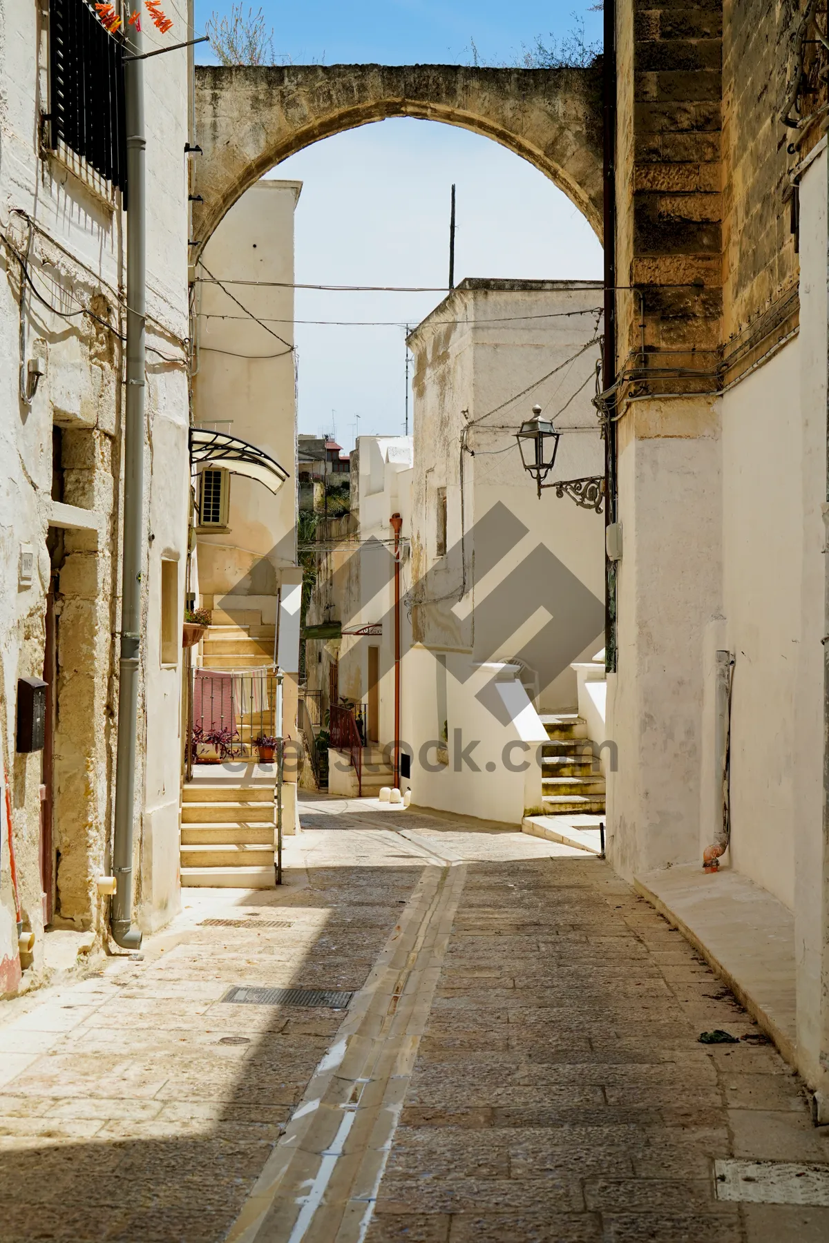 Picture of Old Stone Alley in Historic Cityscape.