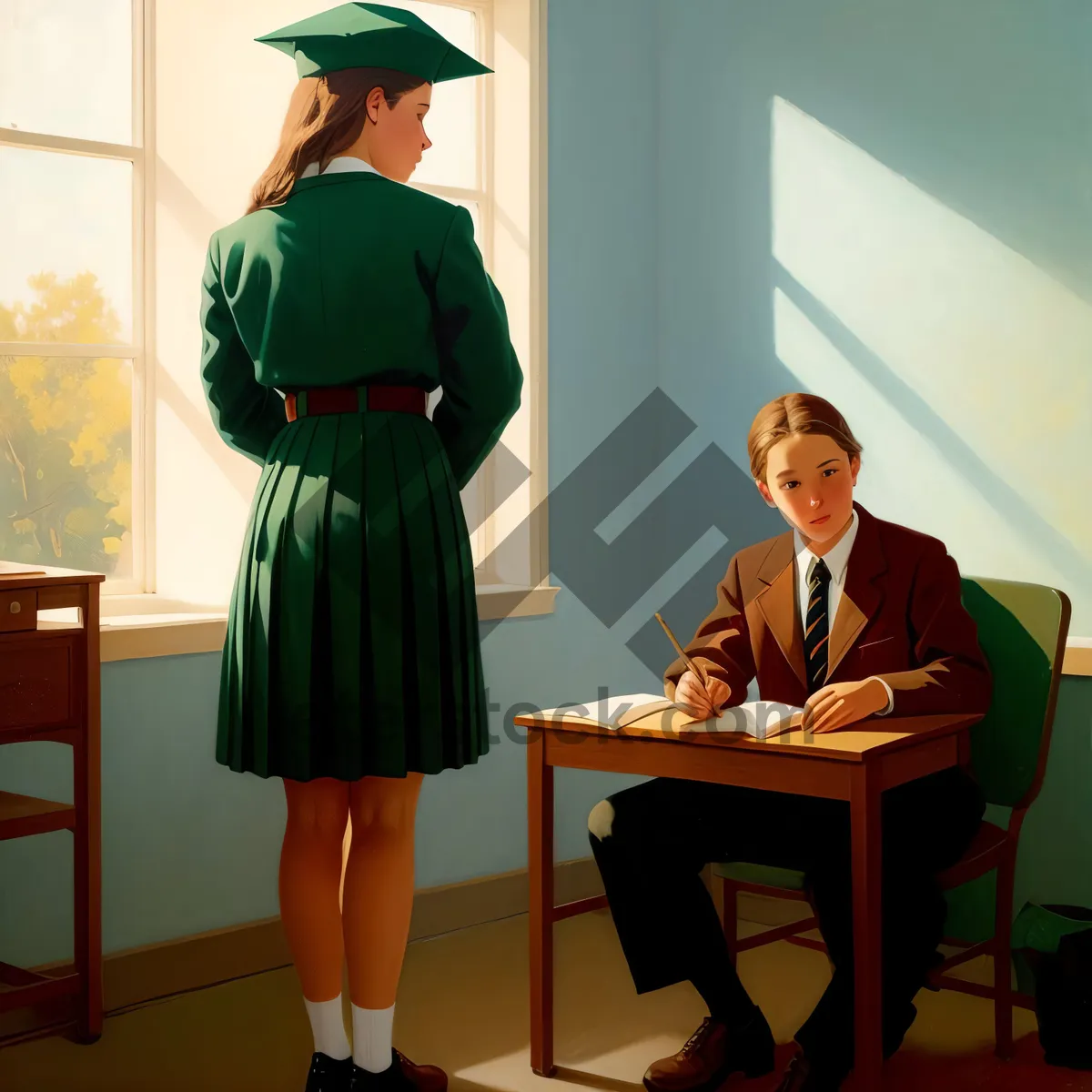 Picture of Successful Business Executive Leading a Smiling Team