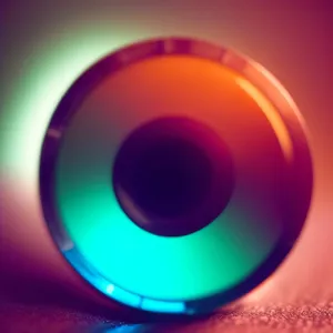 Sleek Digital Circle Button with Vibrant Colors