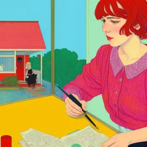 Smiling businesswoman working on laptop at office desk