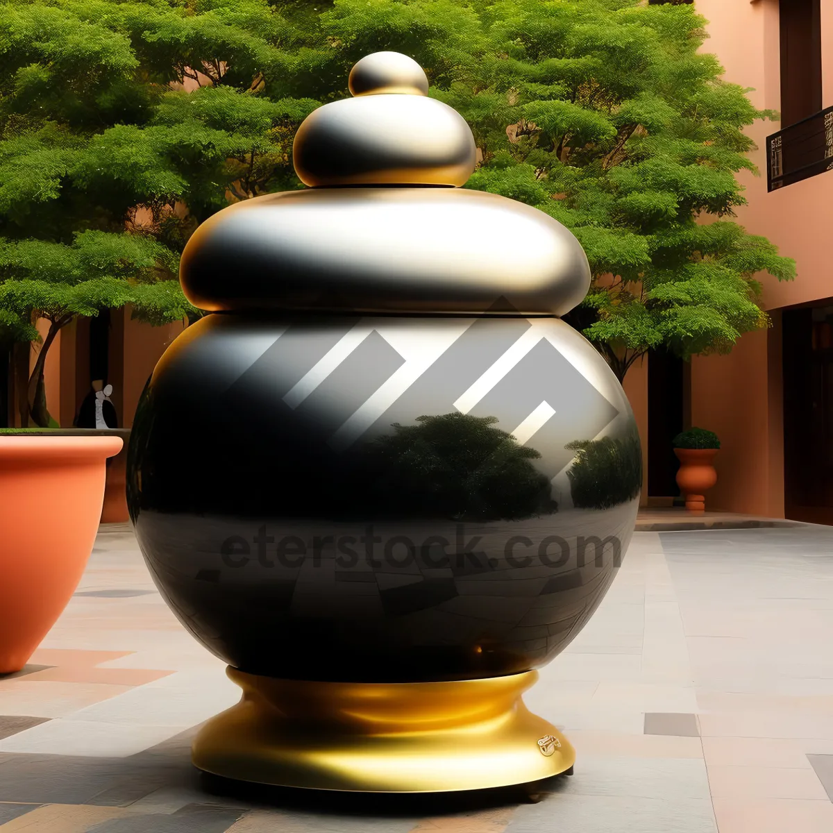 Picture of Traditional Chinese teapot and tea cup on bowl