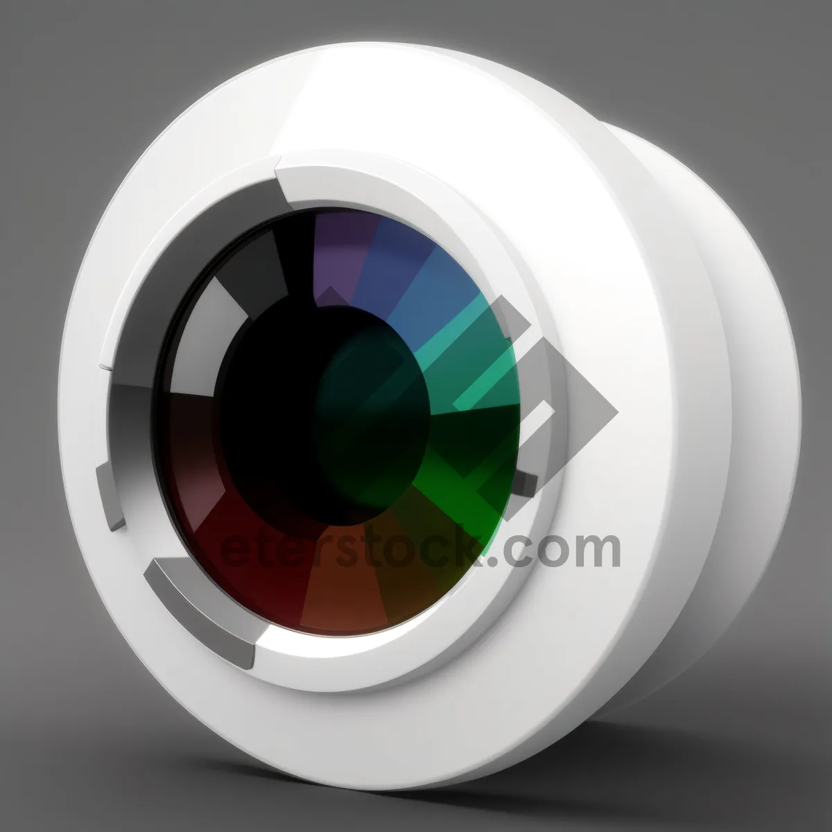 Picture of Shiny Metallic Button Icon with Glass Reflection