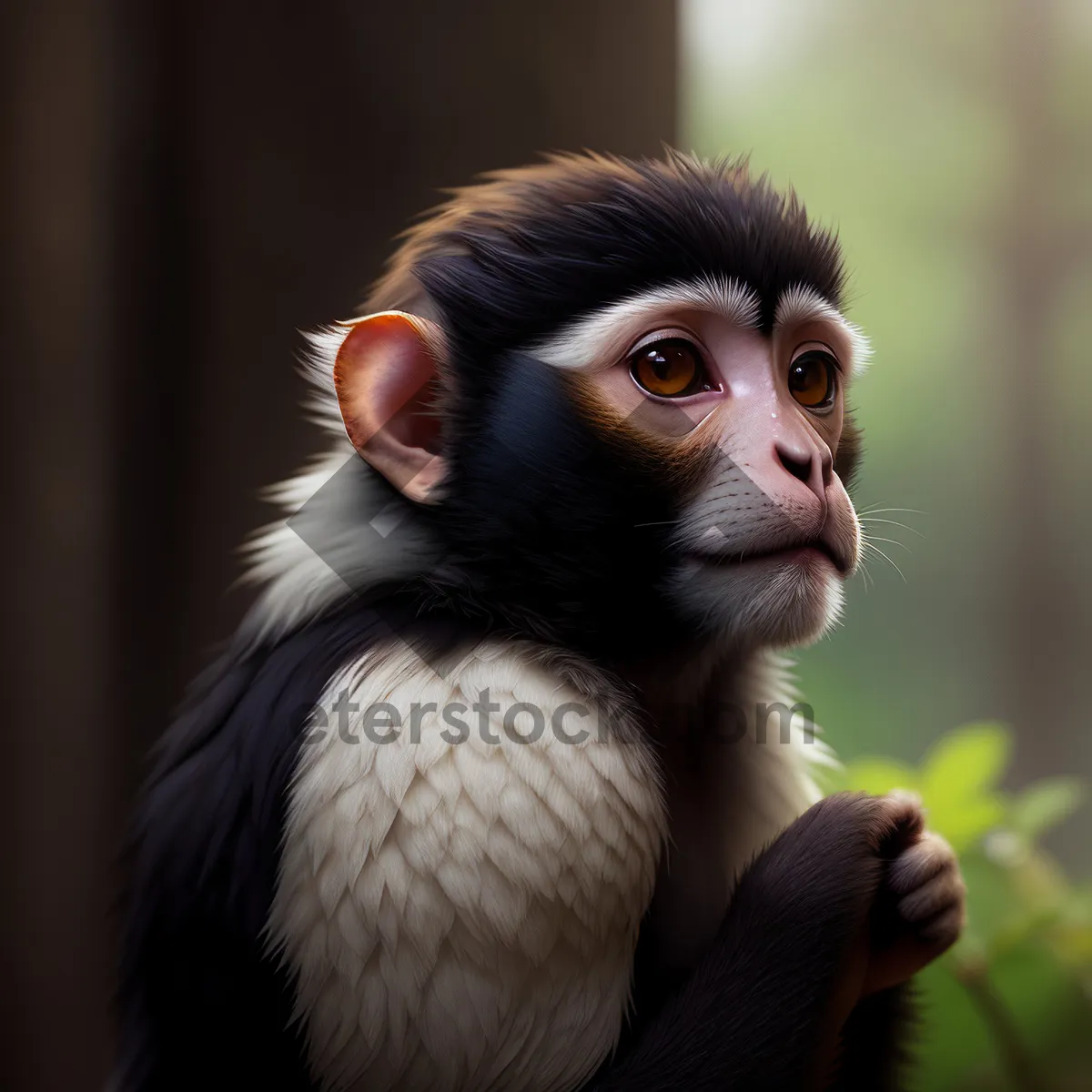 Picture of Cute Macaque in the Wild