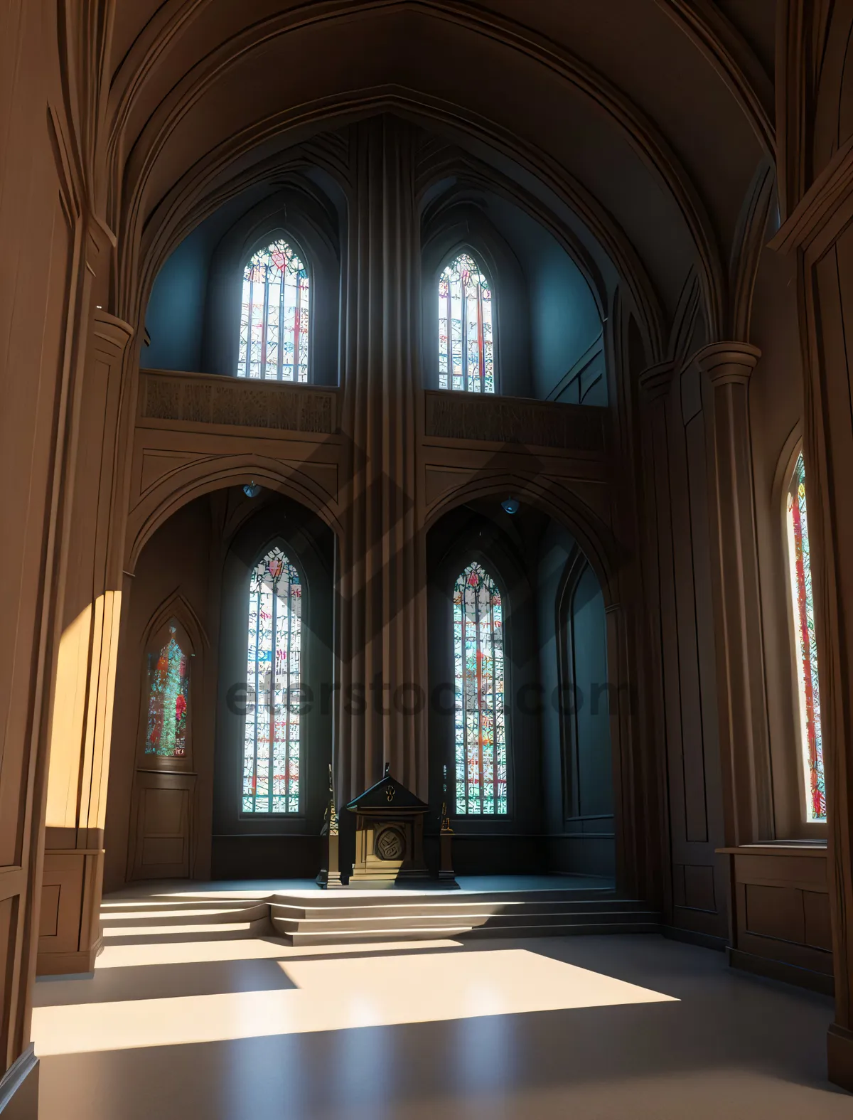 Picture of Majestic Gothic Cathedral Window: Reflections of Faith