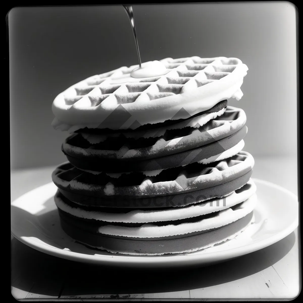 Picture of Delicious Breakfast Stack of Sweet Pastries on Plate