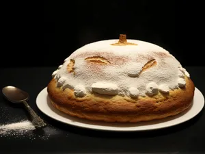 Freshly Baked Chocolate Pastry with Cappuccino