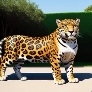 Fierce spotted predator with majestic stripes - Leopard