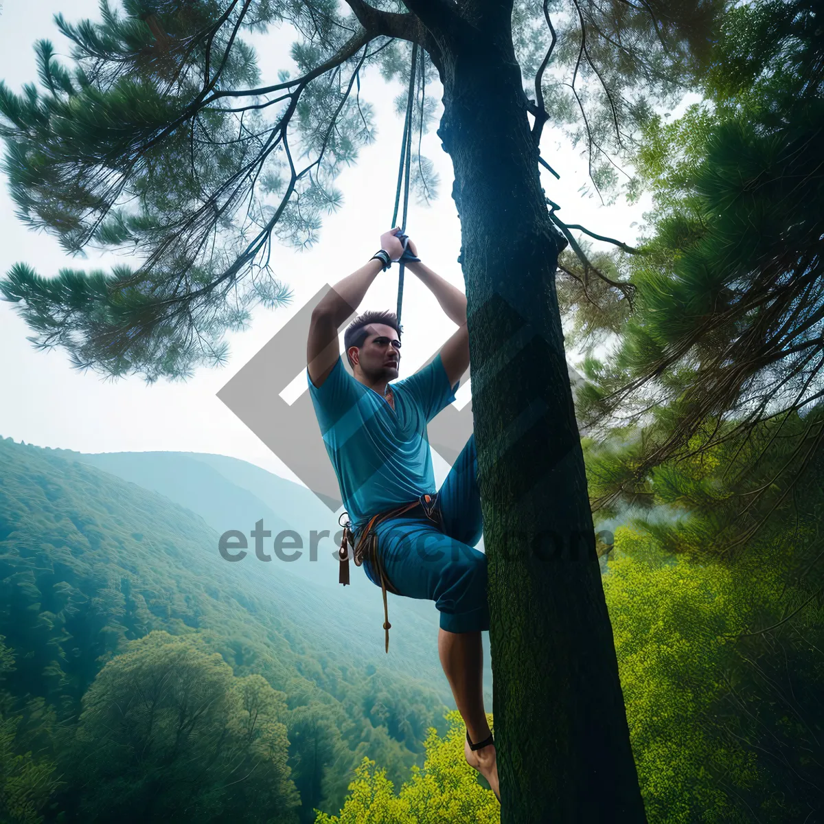 Picture of Forest Swing Fun 
or
Gymnastic Outdoor Swing 
or
Trampoline Park Adventure 
or
Mechanical Tree Swing 
or
Outdoor Playtime on the Swing
