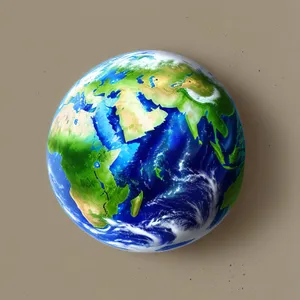 3D Earth Planet Globe Design Concept