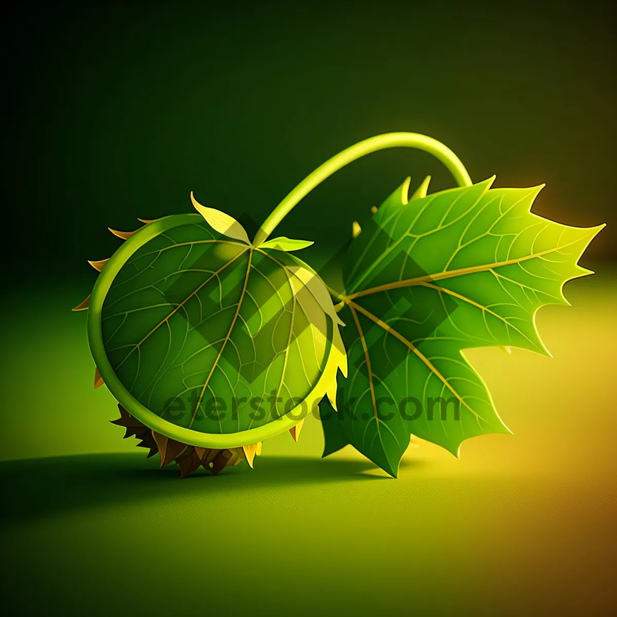 Picture of Vibrant Leaf Motion Graphic Wallpaper Design
