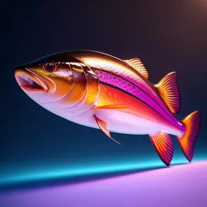 Vibrant Tropical Goldfish Swimming in an Aquarium