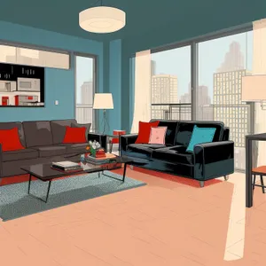 Sleek Modern Interior with Luxurious Furniture