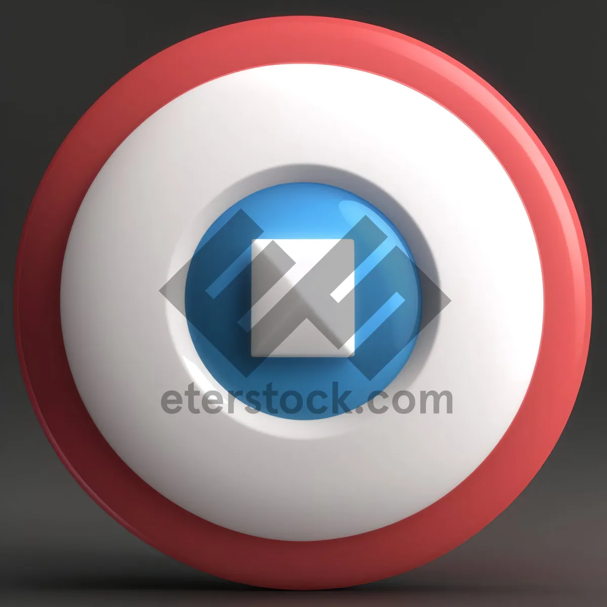 Picture of Glossy Round Metallic Web Button Icon