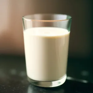 Delicious Morning Latte in Glass Mug