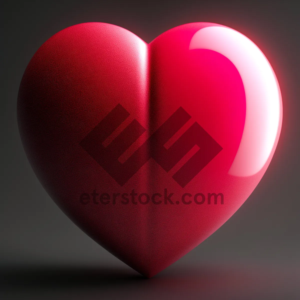 Picture of Shiny Heart Icon: Symbol of Love and Romance