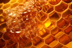 Yellow honeycomb pattern design wallpaper