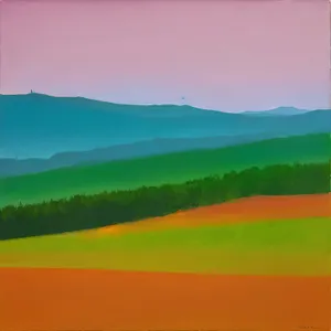 Vibrant Summer Countryside Landscape