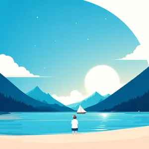 Majestic Moonlit Summer Landscape with Tree Design