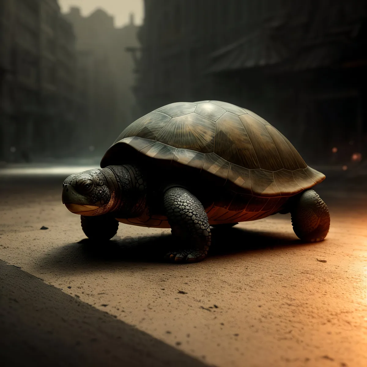 Picture of Slow and Steady Shell - A Majestic Turtle