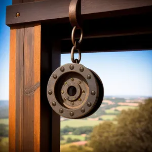 Retro Dial Padlock - Antique Metal Security Bell