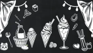 Black art design silhouette graphic decoration.