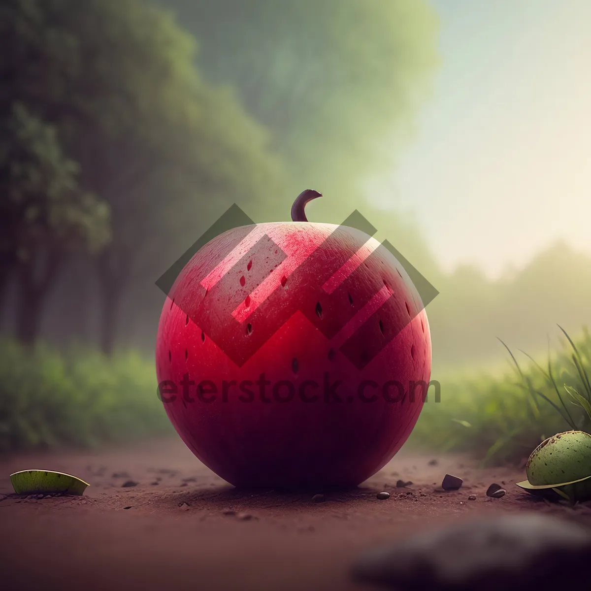 Picture of Fresh and Juicy Red Delicious Apple - Healthy Snack