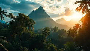Tropical Sunset Beach Paradise Vacation Landscape