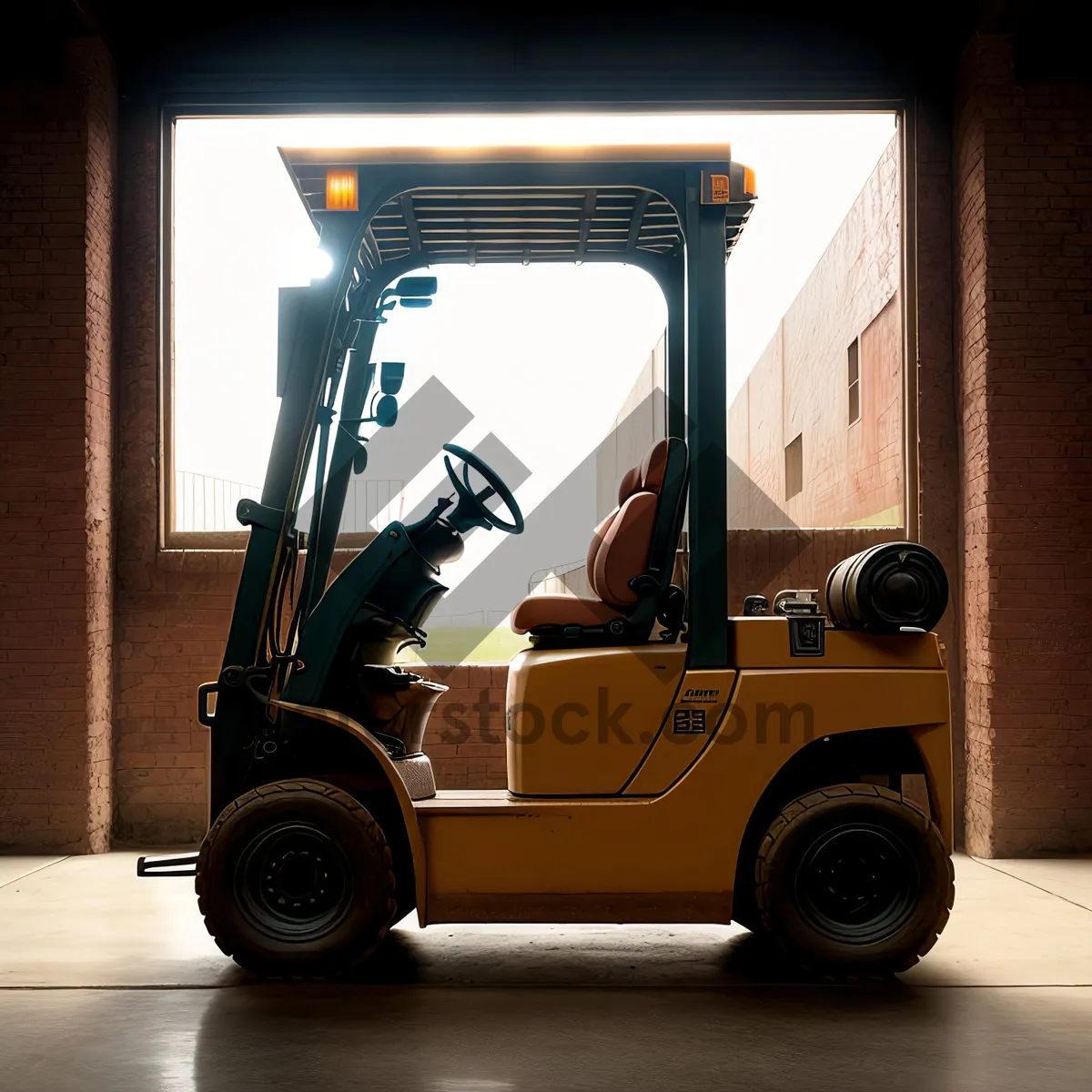 Picture of Heavy-duty Forklift in Industrial Construction Site