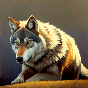 Majestic Predator: Timber Wolf in the Wild