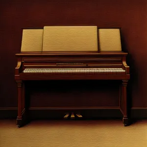 Modern wooden piano stool for interior decor style.