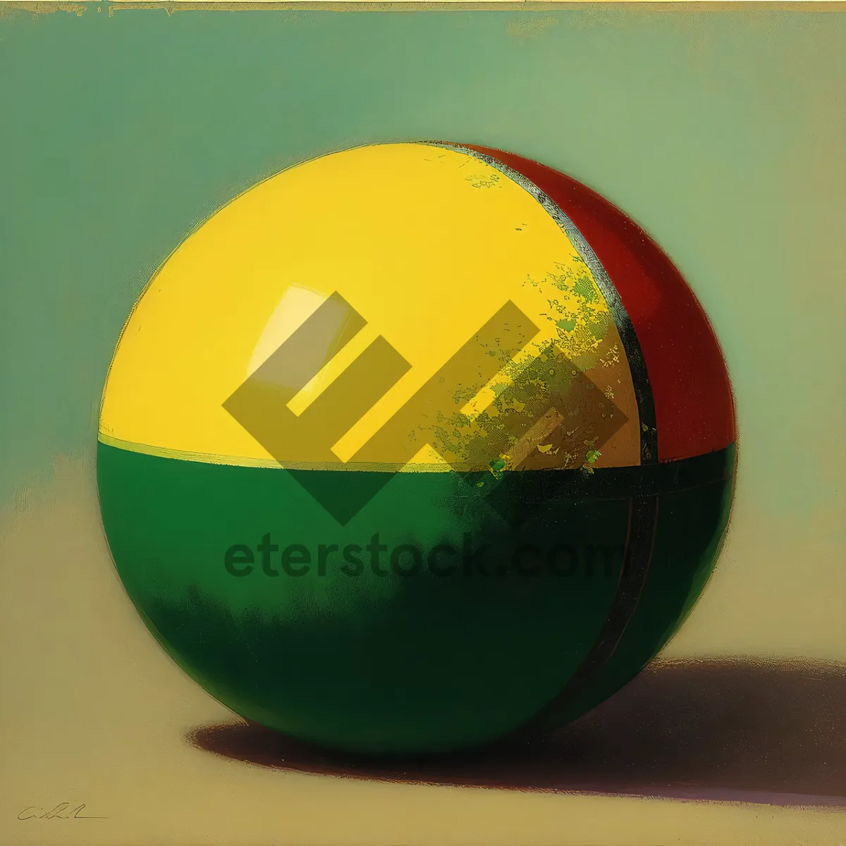 Picture of World Cup Soccer Ball and Flags
