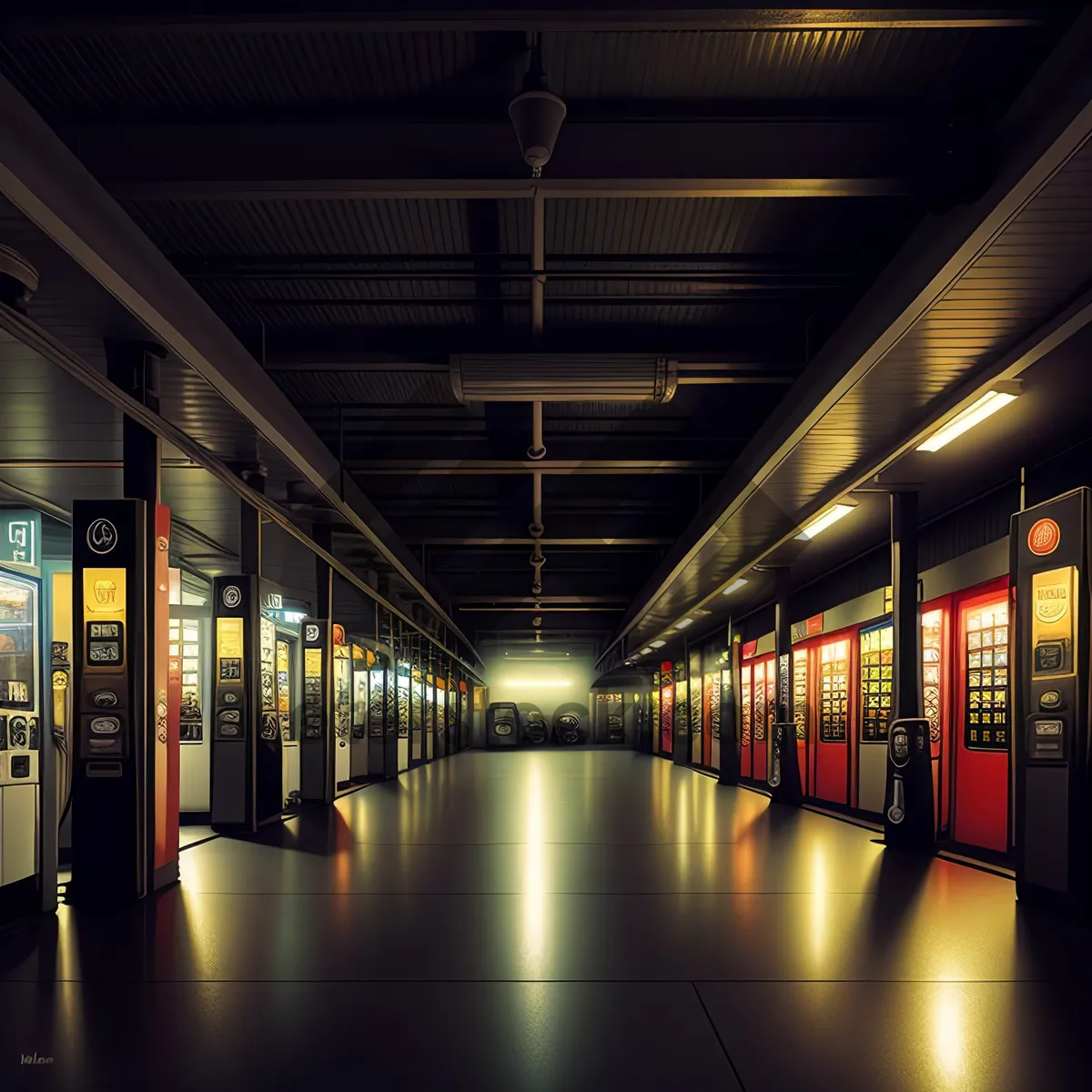 Picture of Urban Transport Hub: Glass-Encased Subway Station