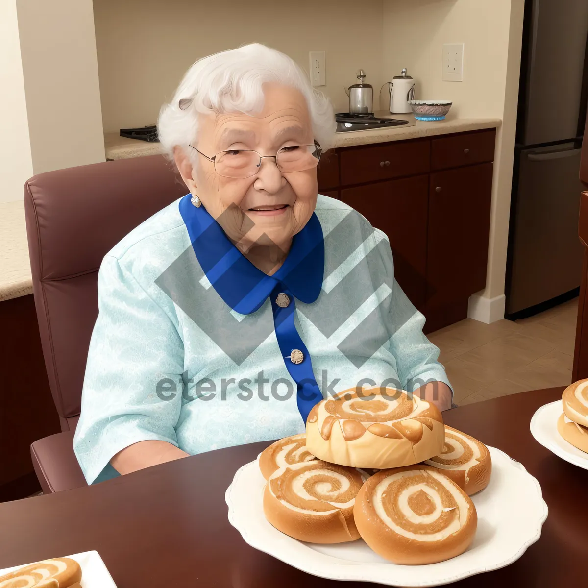 Picture of Happy Grandma Enjoying Homely Breakfast With Loved Ones