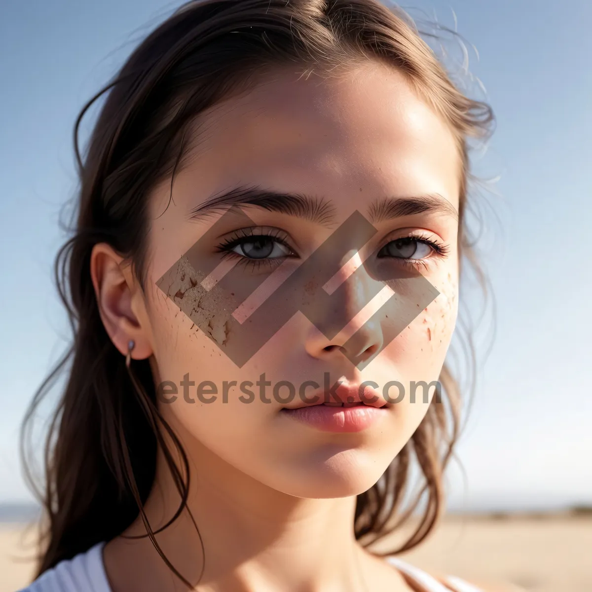 Picture of Smiling lady with cute hair and friendly expression