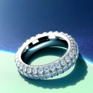 Shimmering Silver Diamond Bangle Ring