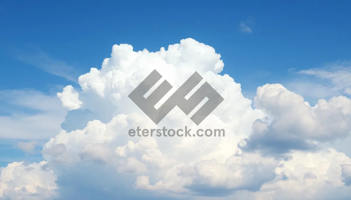 Picture of Colorful summer skies with fluffy clouds